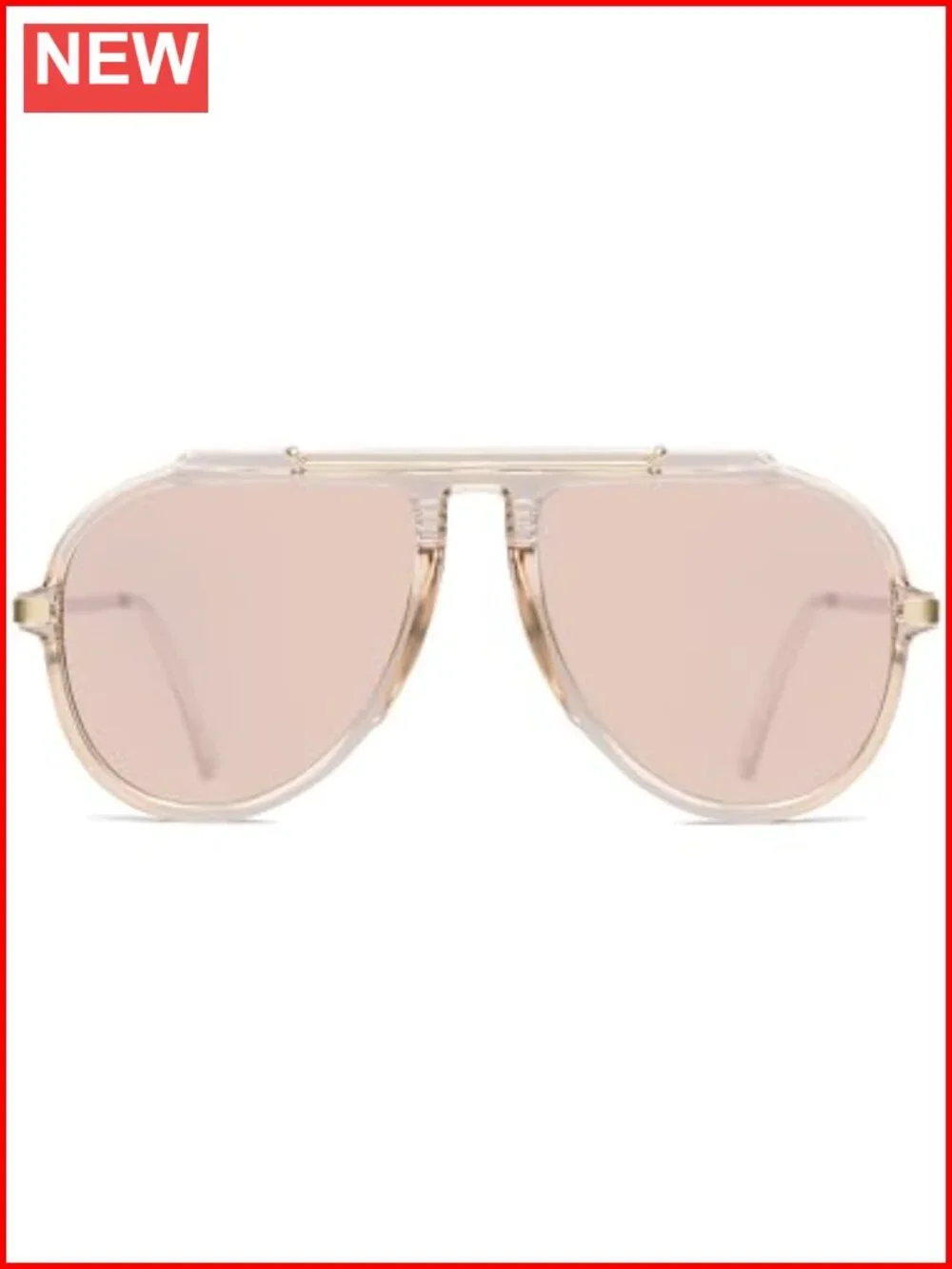 Oversized Aviator Sunglasses Retro 70s Sunnies Gold Big UV400 Protection